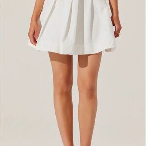 Astr Antheia White Skater Skirt